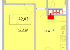 1-к квартира, 44 м², 5/7 эт.