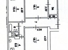 3-к квартира, 80.3 м², 8/12 эт.