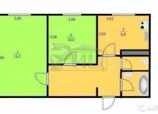 2-к квартира, 46.1 м², 1/1 эт.