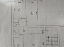 3-к квартира, 65 м², 2/3 эт.