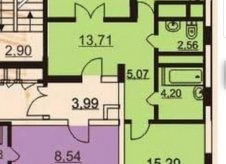 2-к квартира, 68 м², 2/16 эт.