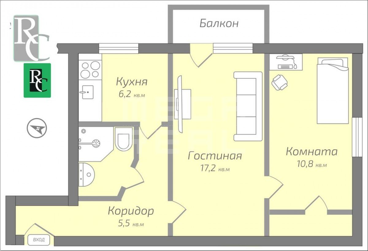 Квартира чешской планировки 3 комнаты
