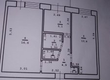 2-к квартира, 43.6 м², 5/5 эт.