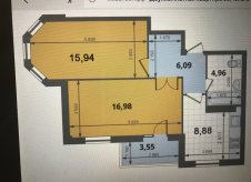 2-к квартира, 56.4 м², 2/4 эт.
