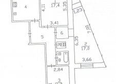 3-к квартира, 77 м², 1/9 эт.