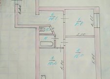 2-к квартира, 52.6 м², 3/6 эт.