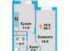 1-к квартира, 387 м², 14/17 эт.