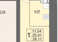 Студия, 29 м², 1/16 эт.