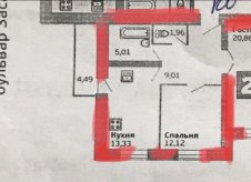 2-к квартира, 66.8 м², 3/16 эт.