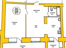 2-к квартира, 60.2 м², 7/9 эт.