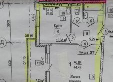 1-к квартира, 44.5 м², 5/5 эт.